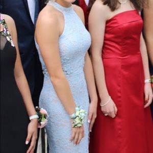 Baby blue formal dress